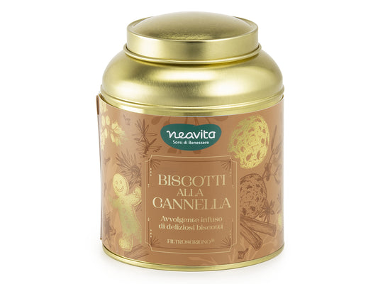 BISCOTTI ALLA CANNELLA (INFUSO) - LATTINA CON FILTRI PIRAMIDALI