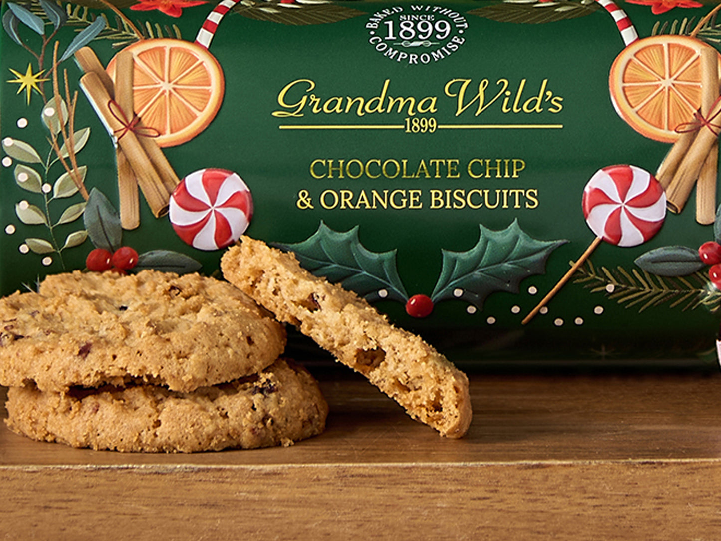 LATTA DI BISCOTTI SCOZZESI ARANCIO E CIOCCOLATO - CARAMELLA - GRANDMA WILD'S