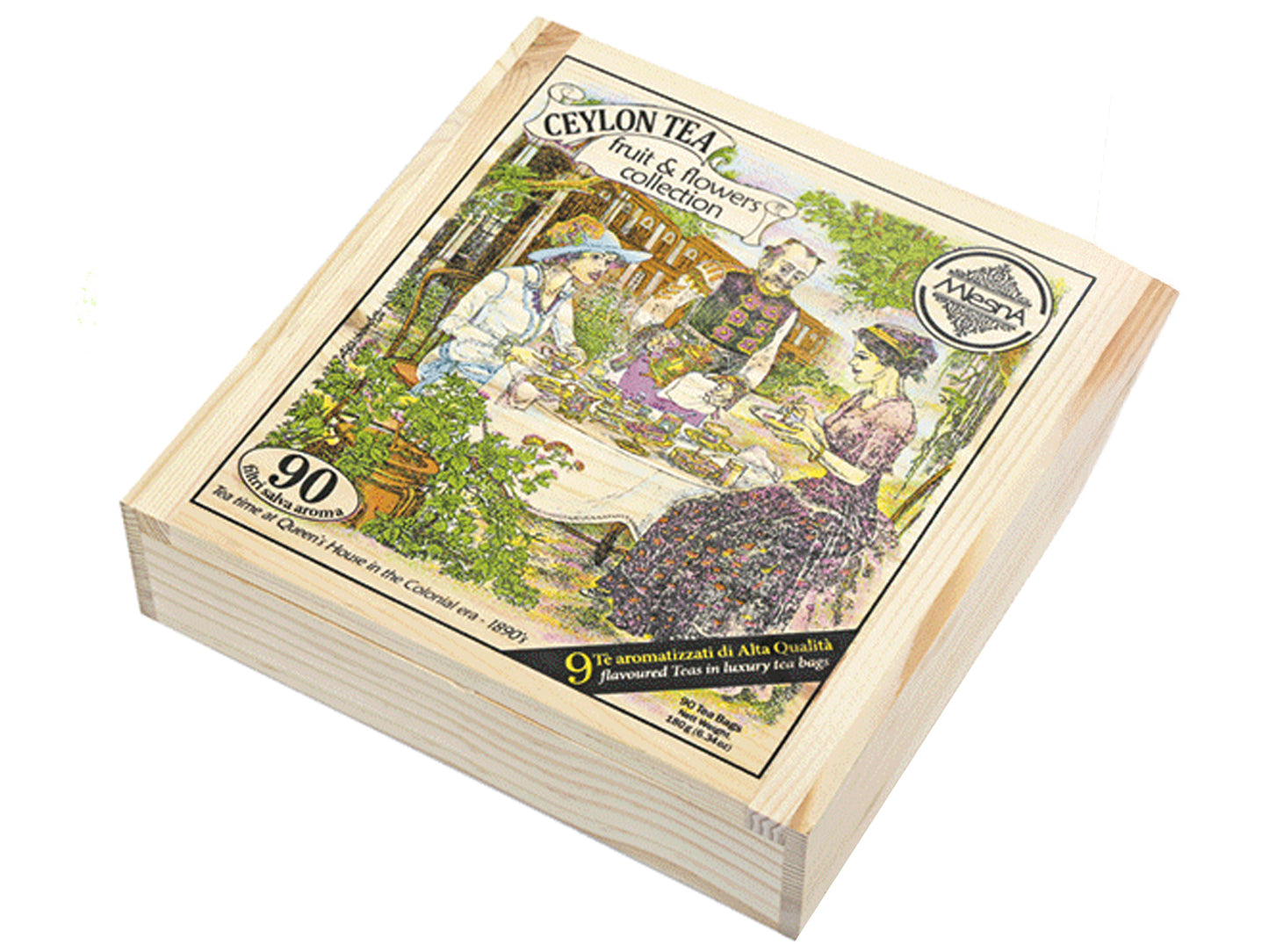 COFANETTO IN LEGNO - CEYLON TEA FRUIT & FLOWERS COLLECTION - MLESNA