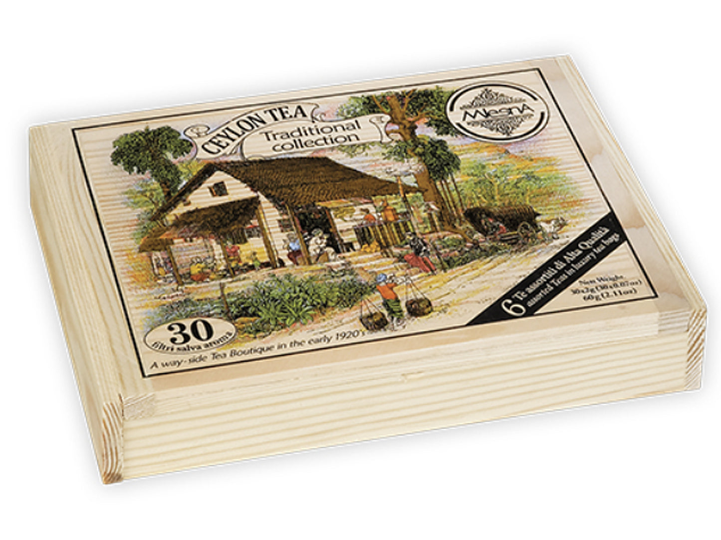 COFANETTO IN LEGNO - CEYLON TEA TRADITIONAL COLLECTION - MLESNA