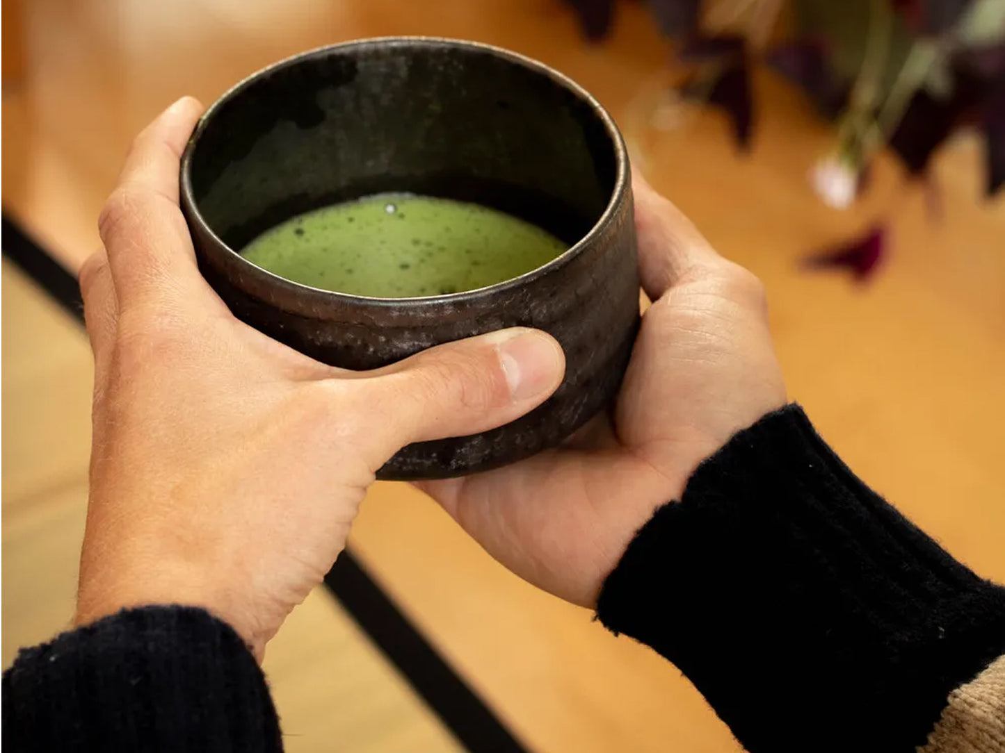 CHAWAN (Matcha Bowl) DARK BROWN - SHINING