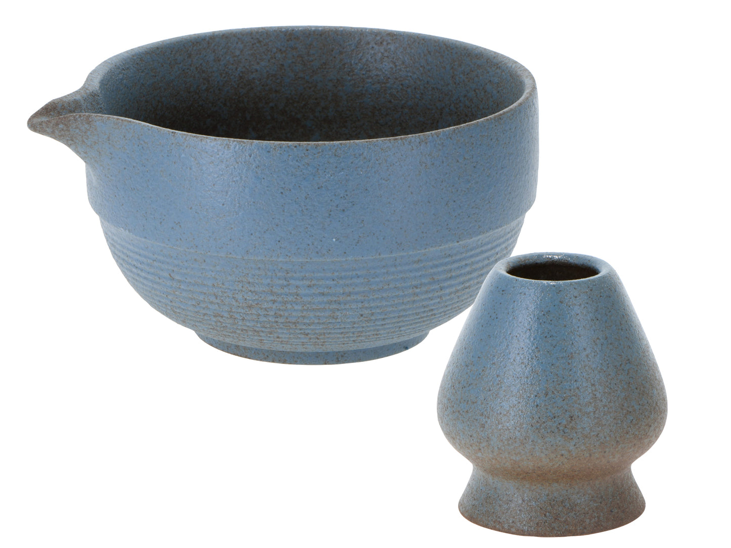 CHAWAN (Matcha Bowl) + NAOSHI (Porta Chasen) - BLUE BRONZE