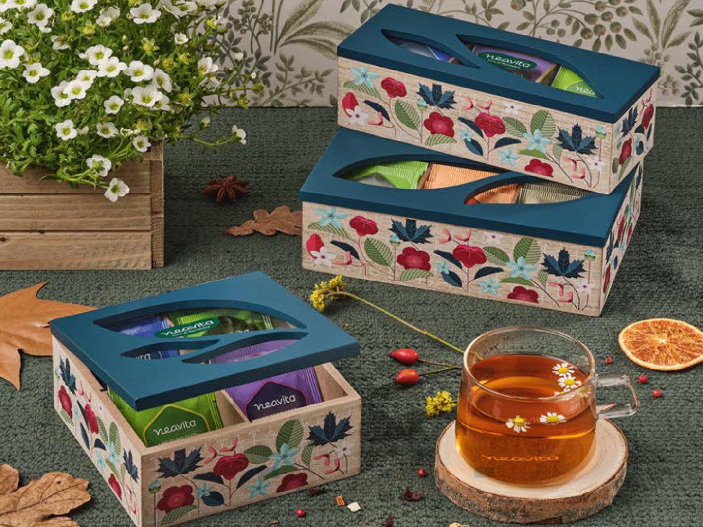 COFANETTO IN LEGNO AZZURRO 30 FILTRI BIO - NEAVITA