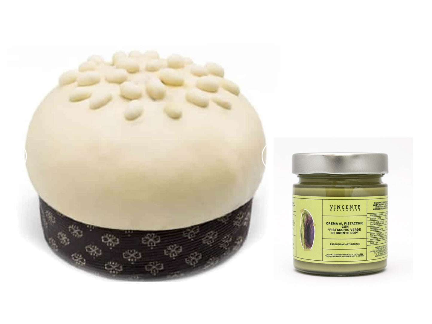 PANETTONE FASTUKA + CREMA AL PISTACCHIO - VINCENTE - SCATOLA MELANGE