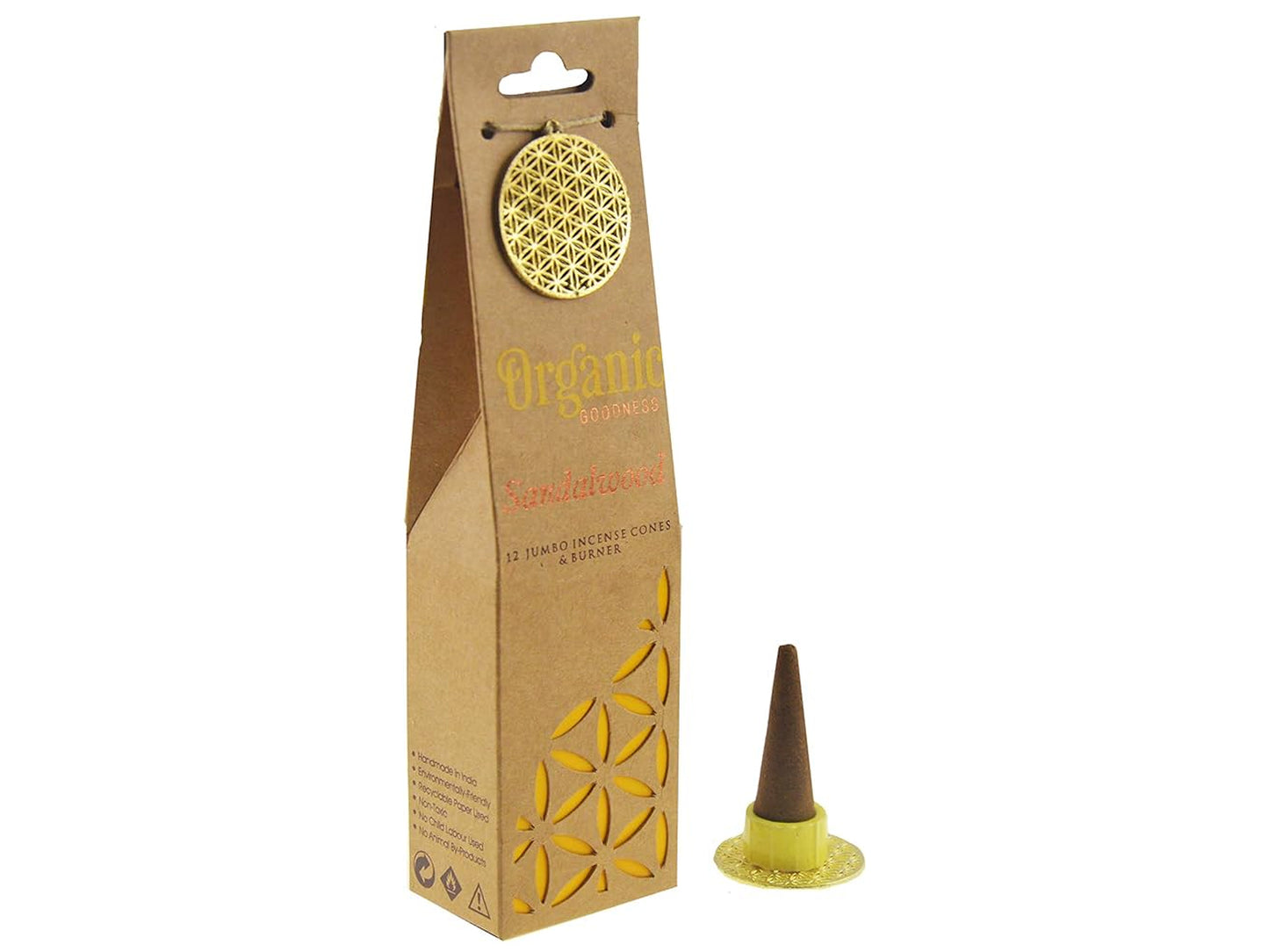 SANDALWOOD - CONI DI INCENSO - ORGANIC GOODNESS