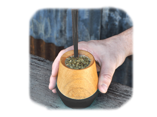 CALABAZA + BOMBILLA - LEGNO NERO