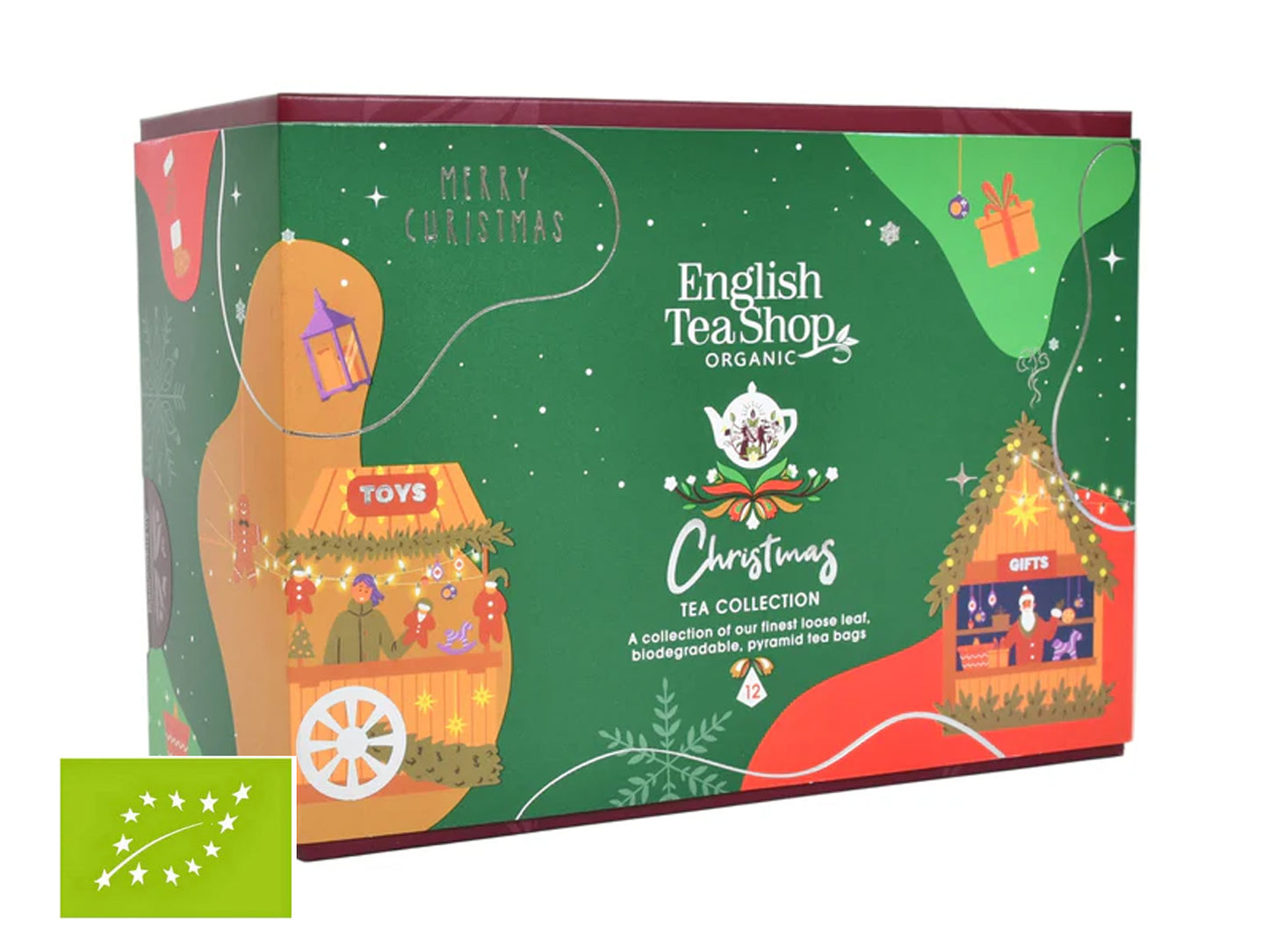 ECO BOX 12 PIRAMIDI BIO - X-MAS GREEN WONDERS - ENGLISH TEA SHOP