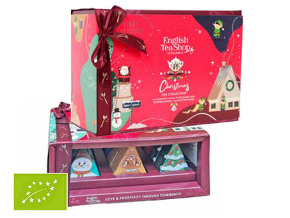 ECO BOX 12 PIRAMIDI BIO - X-MAS RED WONDERS - ENGLISH TEA SHOP