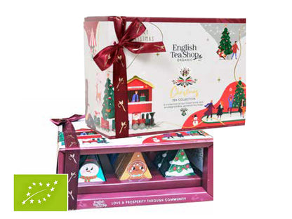 ECO BOX 12 PIRAMIDI BIO - X-MAS WHITE WONDERS - ENGLISH TEA SHOP
