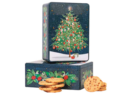 LATTA DI BISCOTTI INGLESI AL CARAMELLO - ALBERO DI NATALE - FARMHOUSE