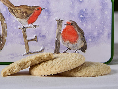 LATTA DI BISCOTTI SCOZZESI ALLA PANNA - PETTIROSSI - GRANDMA WILD'S