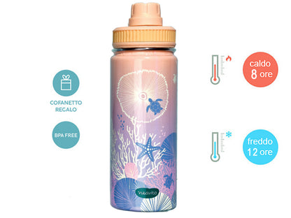 BOTTIGLIA TERMICA TARTARUGHE PESCA - TWICE - NEAVITA