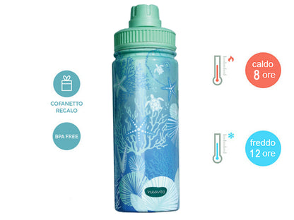 BOTTIGLIA TERMICA TARTARUGHE VERDE - TWICE - NEAVITA