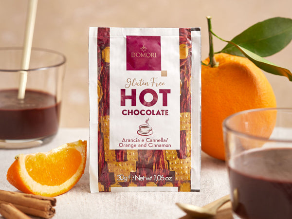 CIOCCOLATA IN TAZZA MONODOSE (3 BUSTE) - ARANCIA E CANNELLA - DOMORI