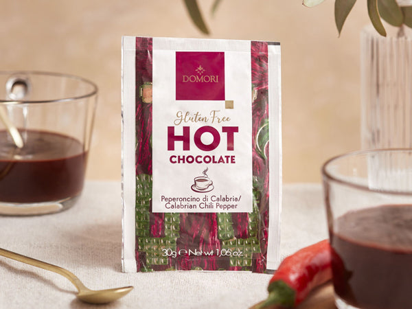 CIOCCOLATA IN TAZZA MONODOSE (3 BUSTE) - AL PEPERONCINO - DOMORI