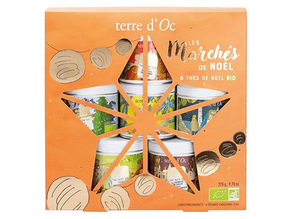 COFANETTO 6 TÈ BIO IN LATTINA - LES MARCHES DE NOEL - TERRE D'OC