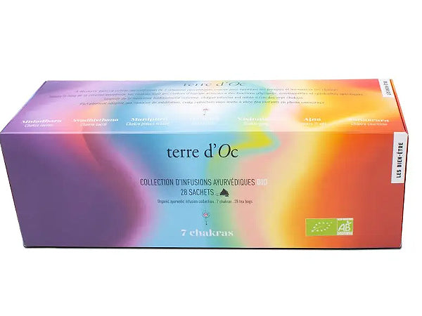 COFANETTO 7 CHAKRA BIO - COLLECTION D'INFUSION AYURVÉDIQUES - TERRE D'OC