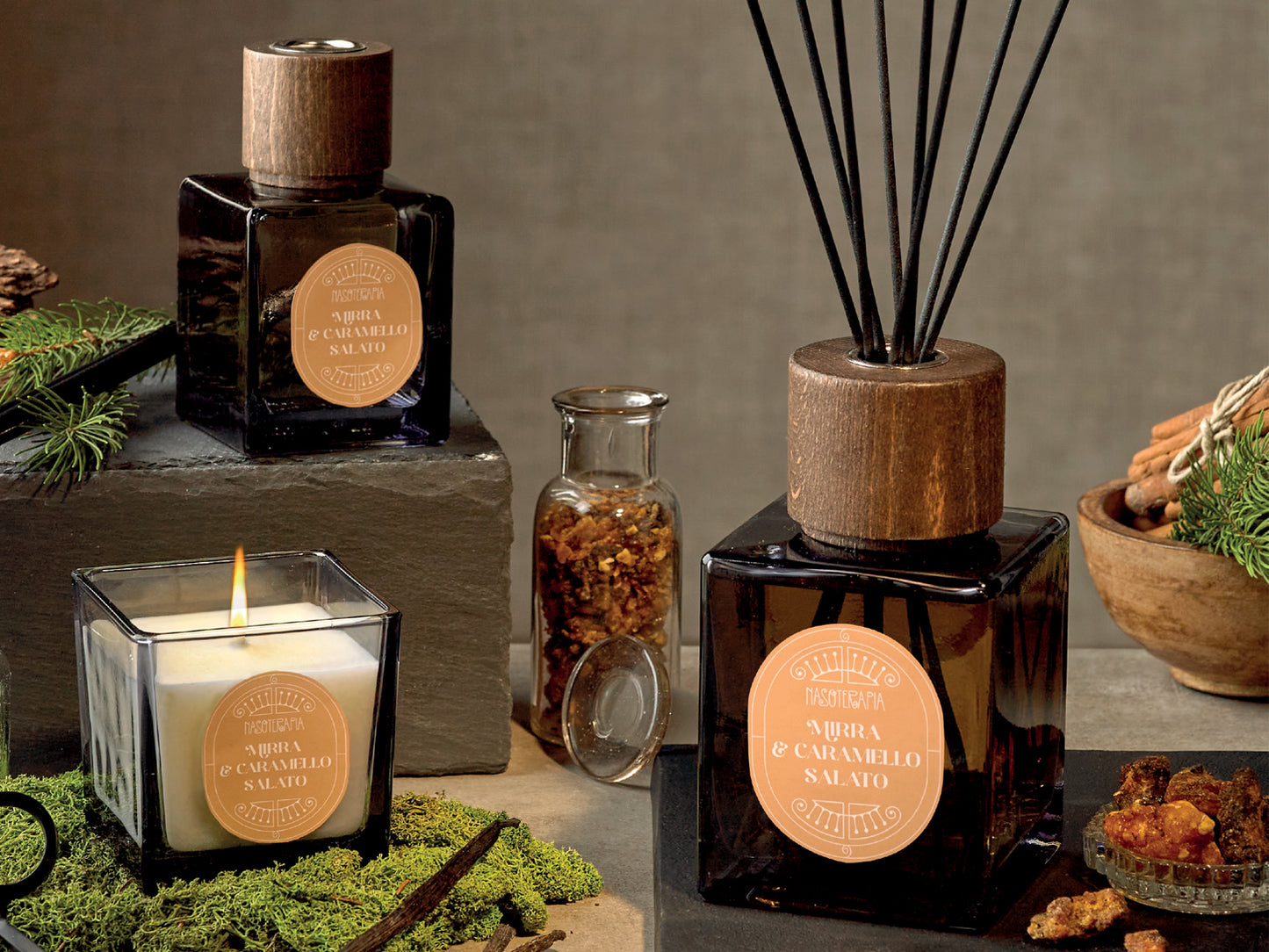 MIRRA E CARAMELLO SALATO - RICARICA PER DIFFUSORI 250ML - NASOTERAPIA