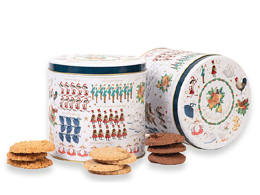 LATTA DI BISCOTTI INGLESI ASSORTITI - 12 DAYS OF CHRISTMAS - FARMHOUSE