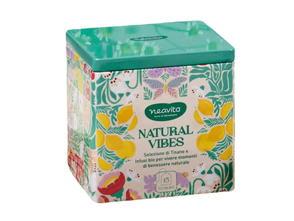 COFANETTO SQUARE TIN NATURAL VIBES - 15 FILTRI BIO - NEAVITA
