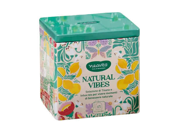 COFANETTO SQUARE TIN NATURAL VIBES - 15 FILTRI BIO - NEAVITA