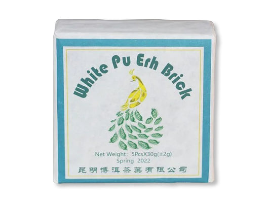 CINA - PU'ER BRICK - WHITE PEACOCK (SHENG)
