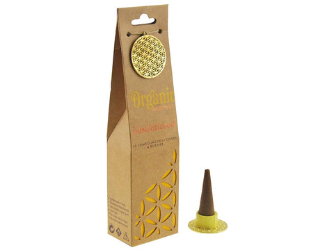 SANDALWOOD - CONI DI INCENSO - ORGANIC GOODNESS
