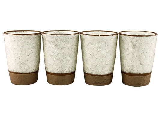 SET 4 BICCHIERI GIAPPONESI BIANCHI - KANPAI