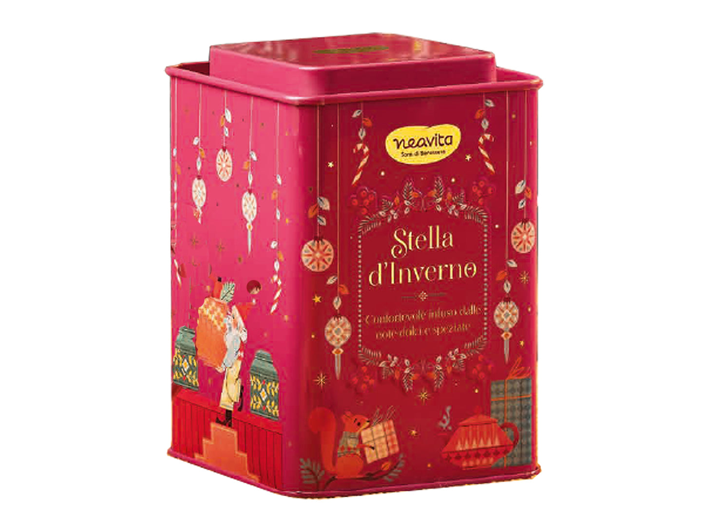 SQUARE TIN ROSSO DI NATALE - 12 PIRAMIDI - NEAVITA