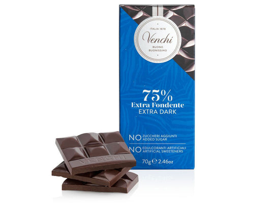 TAVOLETTA EXTRA FONDENTE 75% SENZA ZUCCHERI - VENCHI