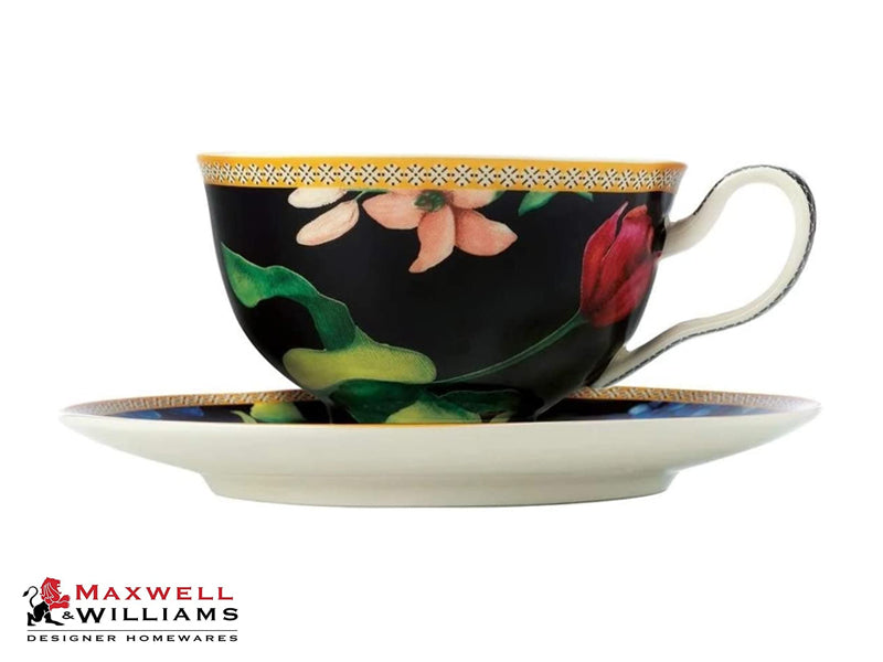 TAZZA CON PIATTINO "CONTESSA" NERA - MAXWELL & WILLIAMS