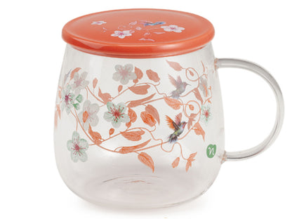 TAZZA IN VETRO ROSA - INFUSI DI PRIMAVERA - NEAVITA
