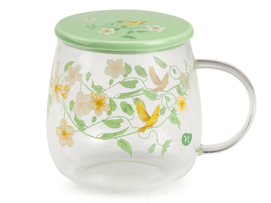 TAZZA IN VETRO VERDE - INFUSI DI PRIMAVERA - NEAVITA