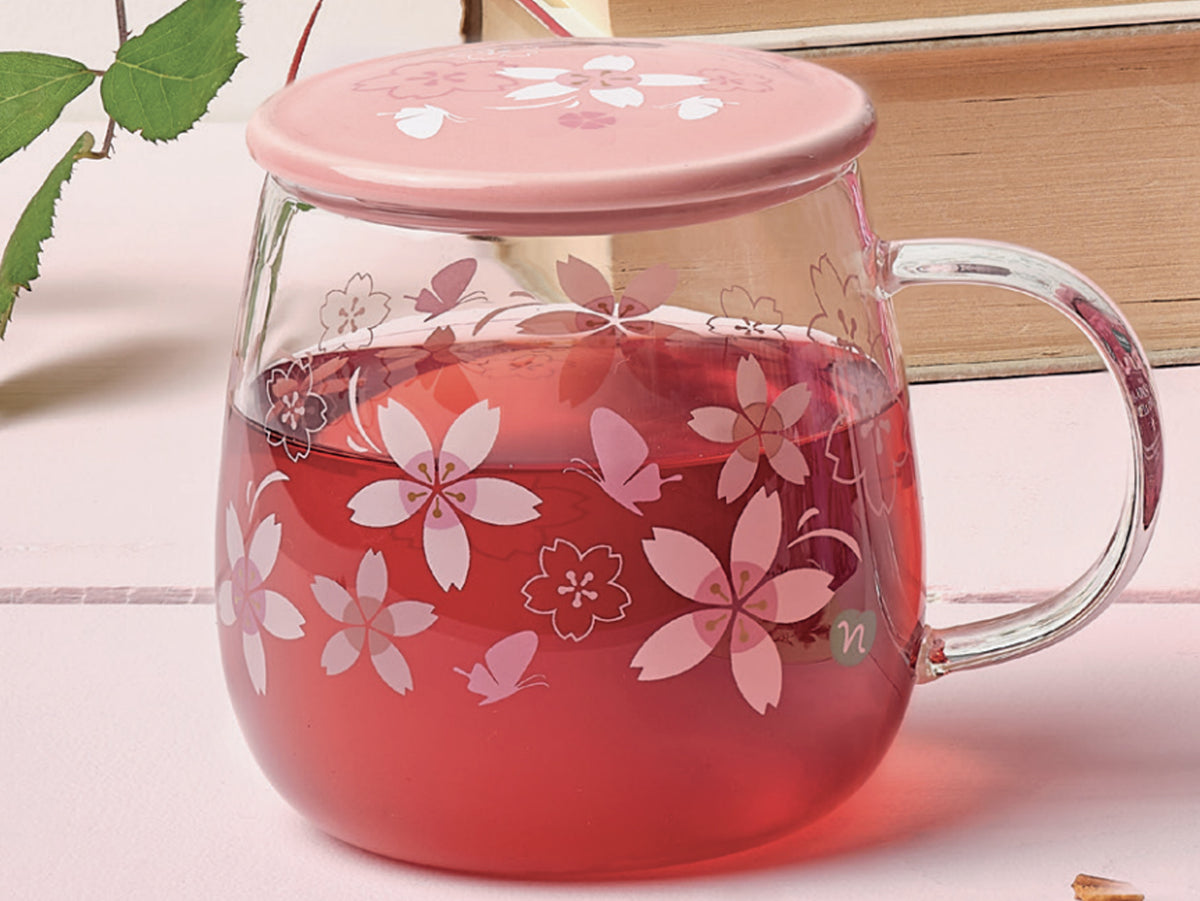 TAZZA IN VETRO ROSA - RITUALI BOTANICI - NEAVITA