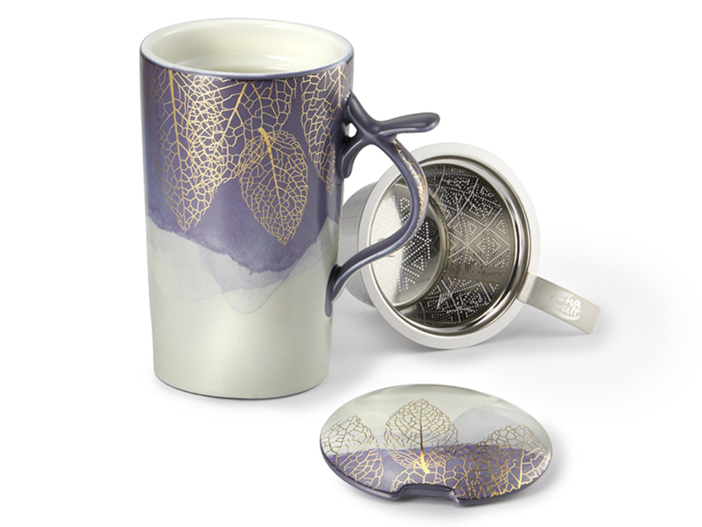 TISANIERA  TEAMUG  diversi colori - GOLDEN LEAF - CHA CULT