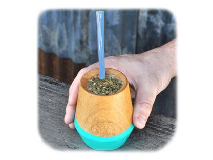 CALABAZA + BOMBILLA - LEGNO AZZURRO