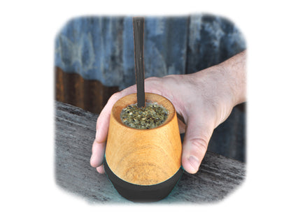 CALABAZA + BOMBILLA - LEGNO NERO