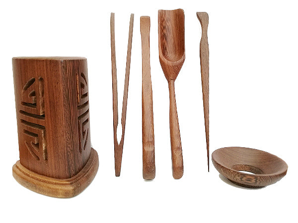 SET ACCESSORI PER GONG-FU-CHA - BROWN