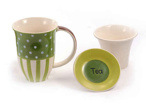 TISANIERA "LINDA" DARK GREEN