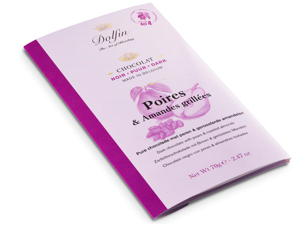 PERE E MANDORLE TOSTATE FONDENTE 60% - DOLFIN