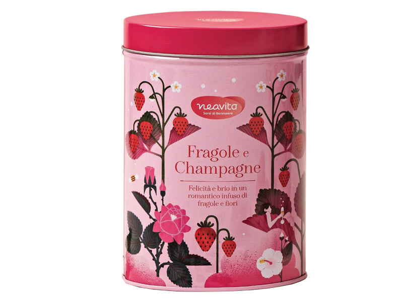 OVAL TIN FRAGOLE E CHAMPAGNE - LATTINA CON FILTRI PIRAMIDALI