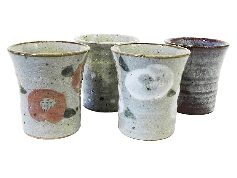 SET 4 BICCHIERI GIAPPONESI  "FLUERS"