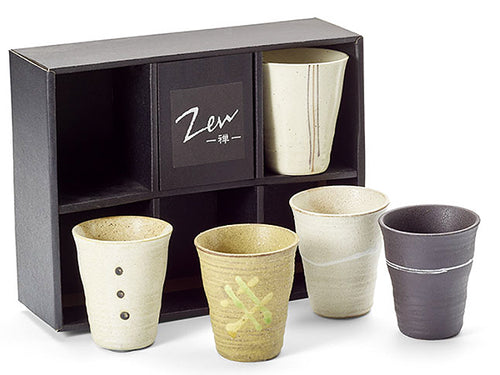 SET 5 BICCHIERI GIAPPONESI  "ZEN"