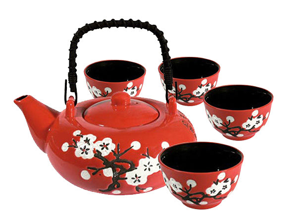 TEA SET "WHITE PLUM"